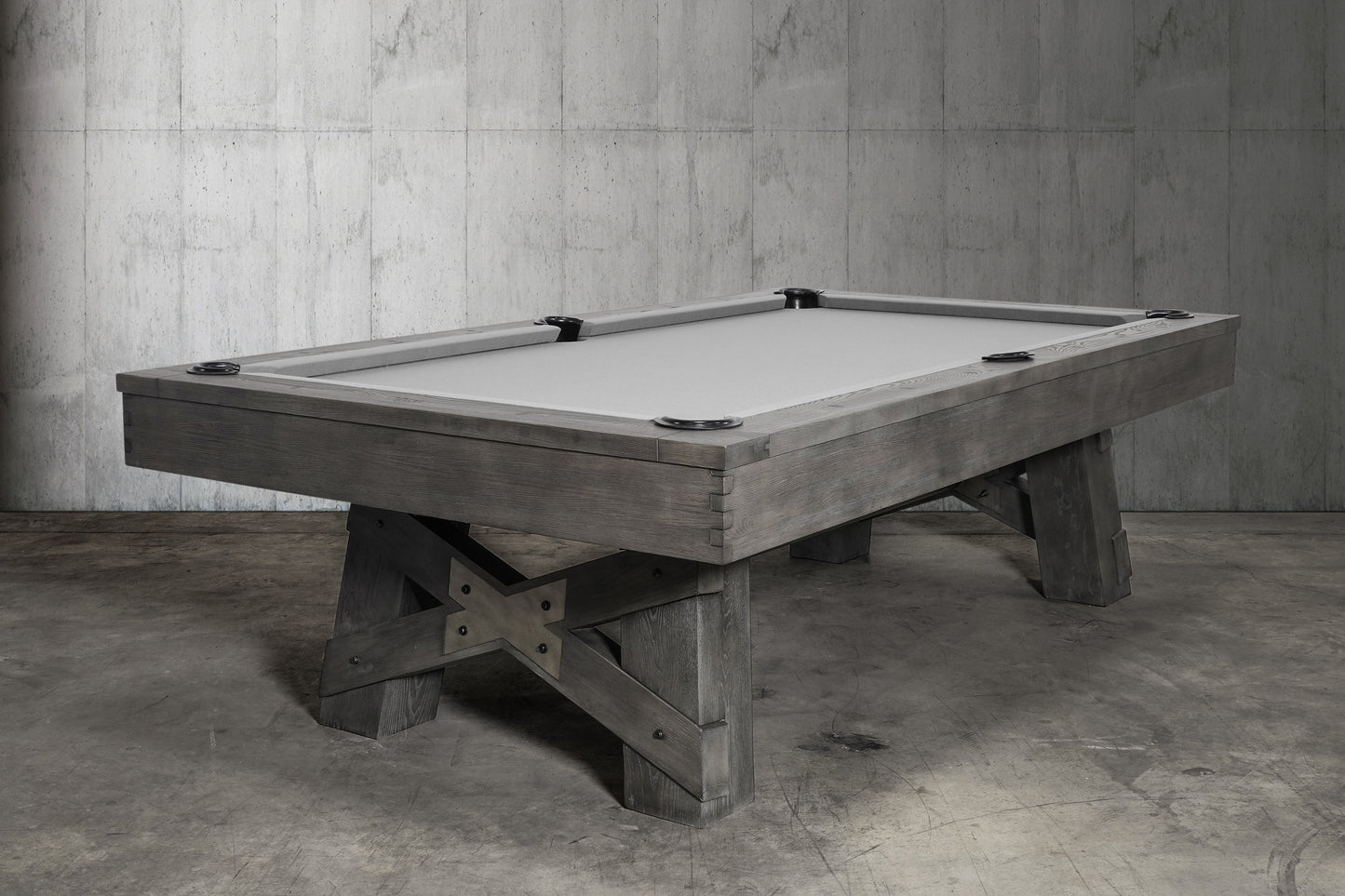 Nixon Georgia Slate Pool Table in Grayson Grey Finish | Dining Top Option