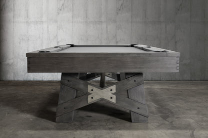 Nixon Georgia Slate Pool Table in Grayson Grey Finish | Dining Top Option