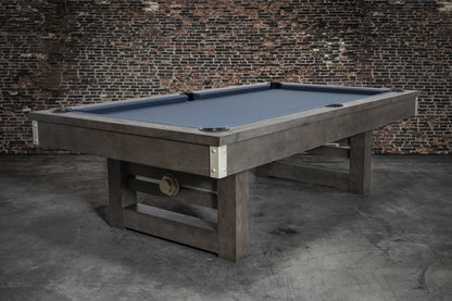 Nixon Bryant Slate Pool Table | Grayson Grey Finish with Wood Legs | Dining Top Option