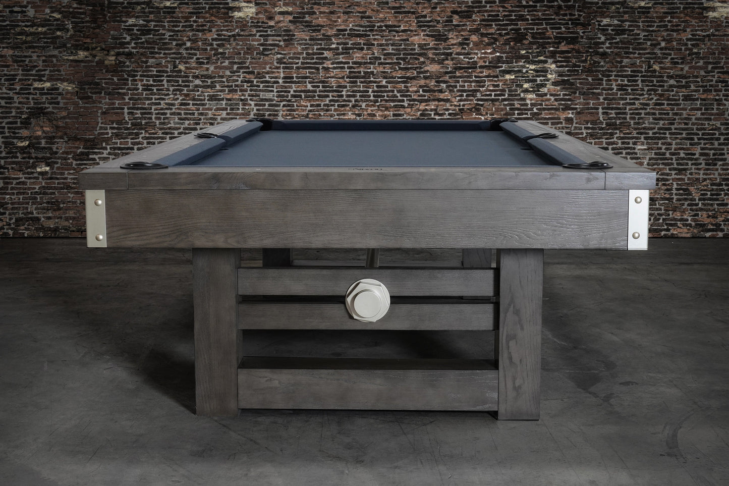 Nixon Bryant Slate Pool Table | Grayson Grey Finish with Wood Legs | Dining Top Option