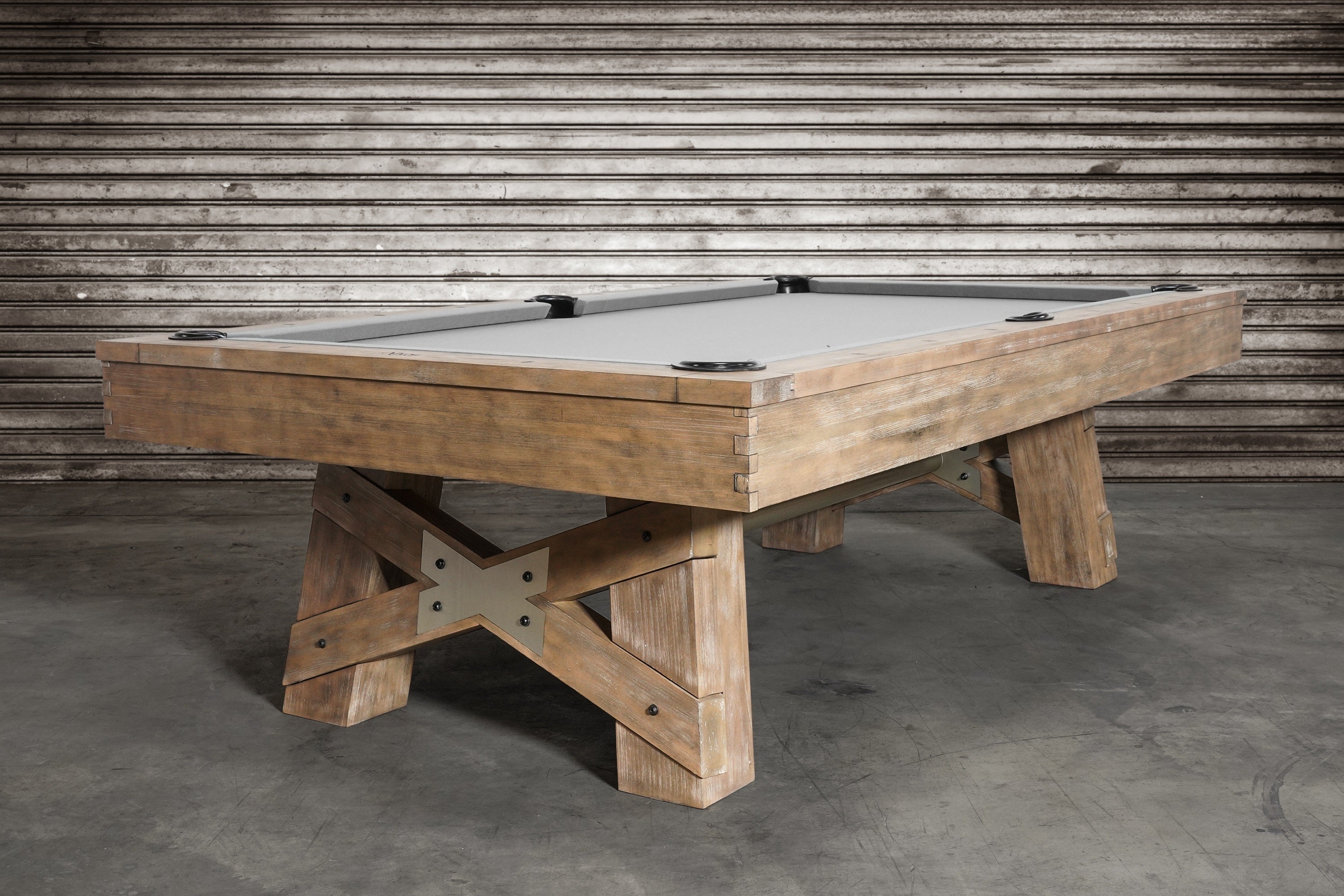 Nixon Georgia Slate Pool Table | Weathered Natural Finish | Dining Top Option