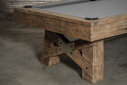 Nixon Georgia Slate Pool Table | Weathered Natural Finish | Dining Top Option