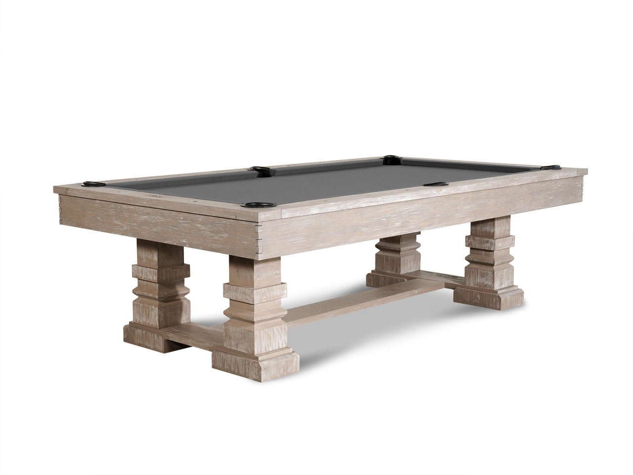 Nixon Huck Slate Pool Table | Grey White Oak Finish | Dining Top Option