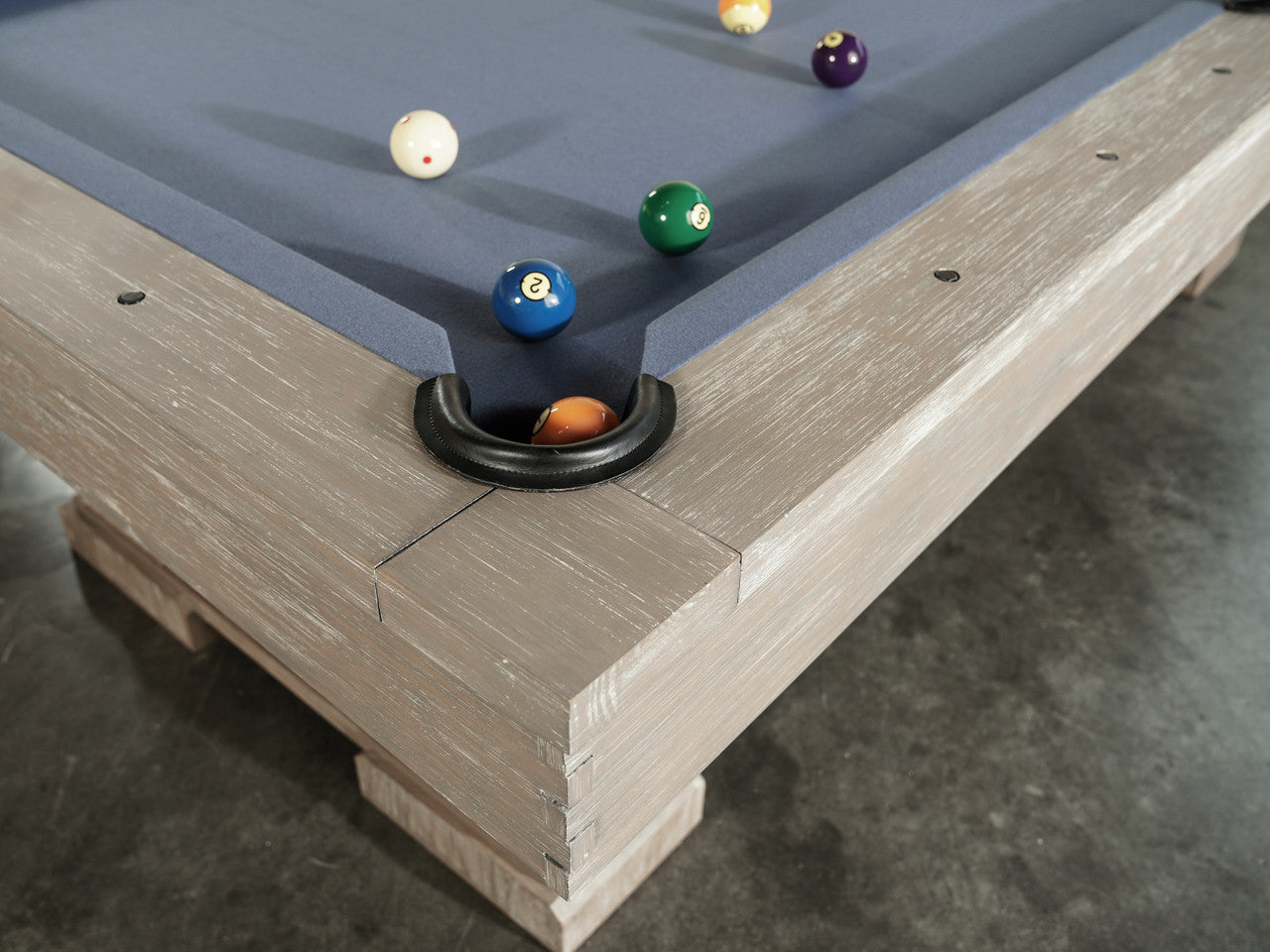 Nixon Huck Slate Pool Table | Grey White Oak Finish | Dining Top Option