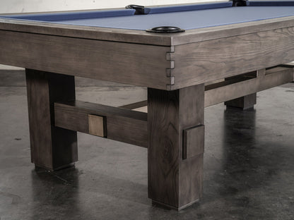 Nixon Kemp Slate Pool Table | Grayson Grey Finish | Dining Top Option