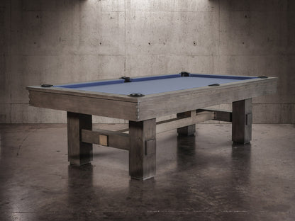 Nixon Kemp Slate Pool Table | Grayson Grey Finish | Dining Top Option