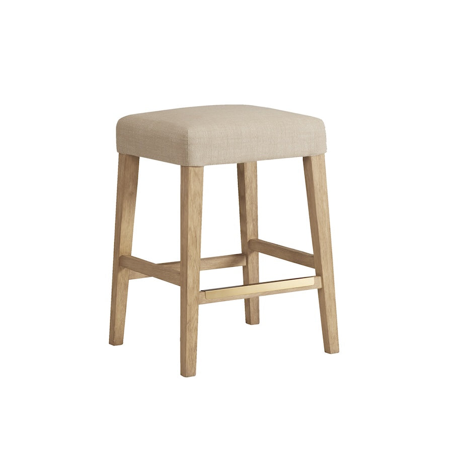 Port Royal backless stool by American Heritage in White Oak finish.