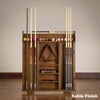 Providence solid-wood pool cue rack by American Heritage finished in Sable.