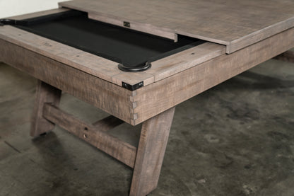 Nixon Hunter Slate Pool Table | Antique Finish with Wood Legs | Dining Top Option