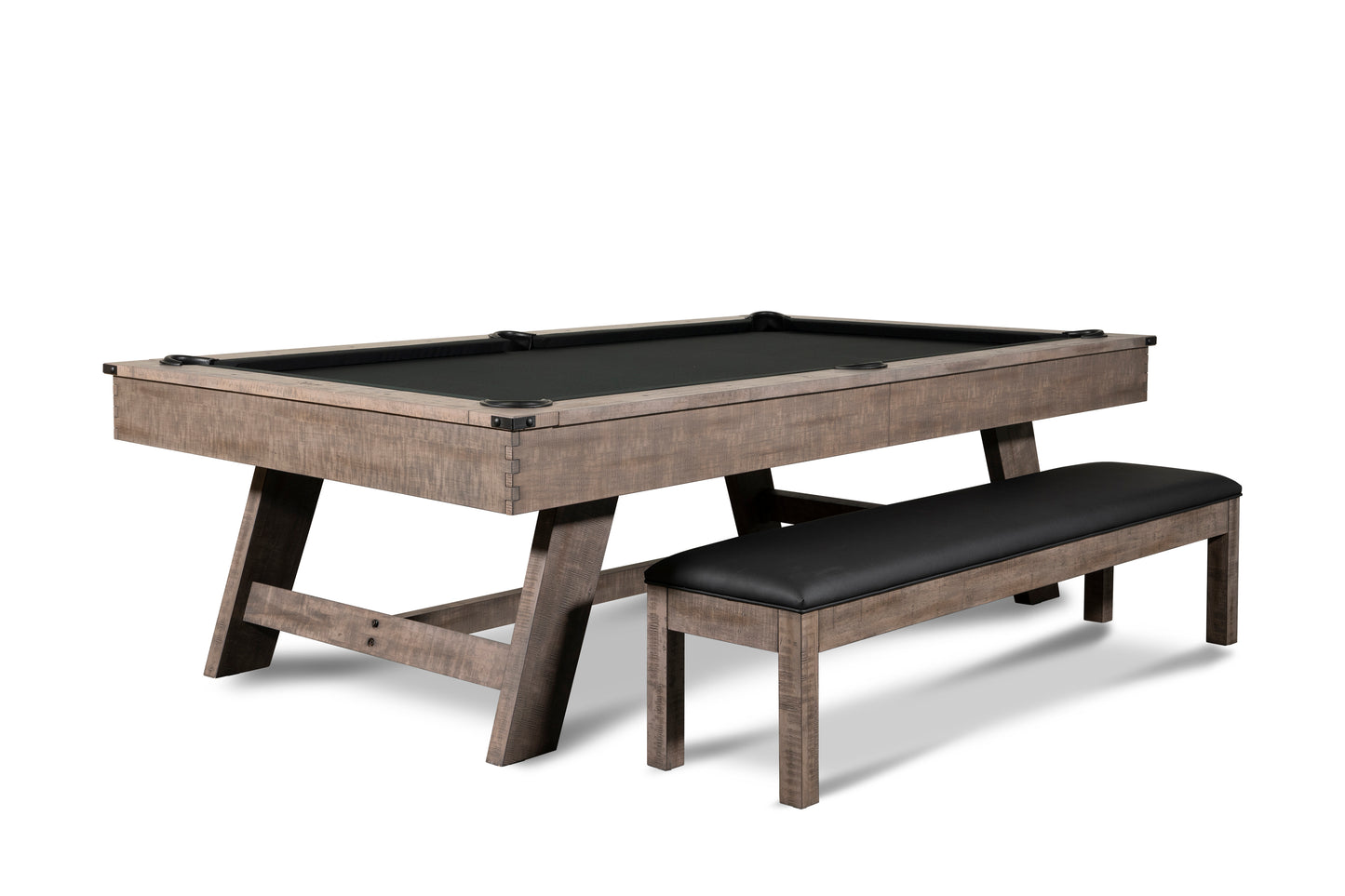 Nixon Hunter Slate Pool Table | Antique Finish with Wood Legs | Dining Top Option