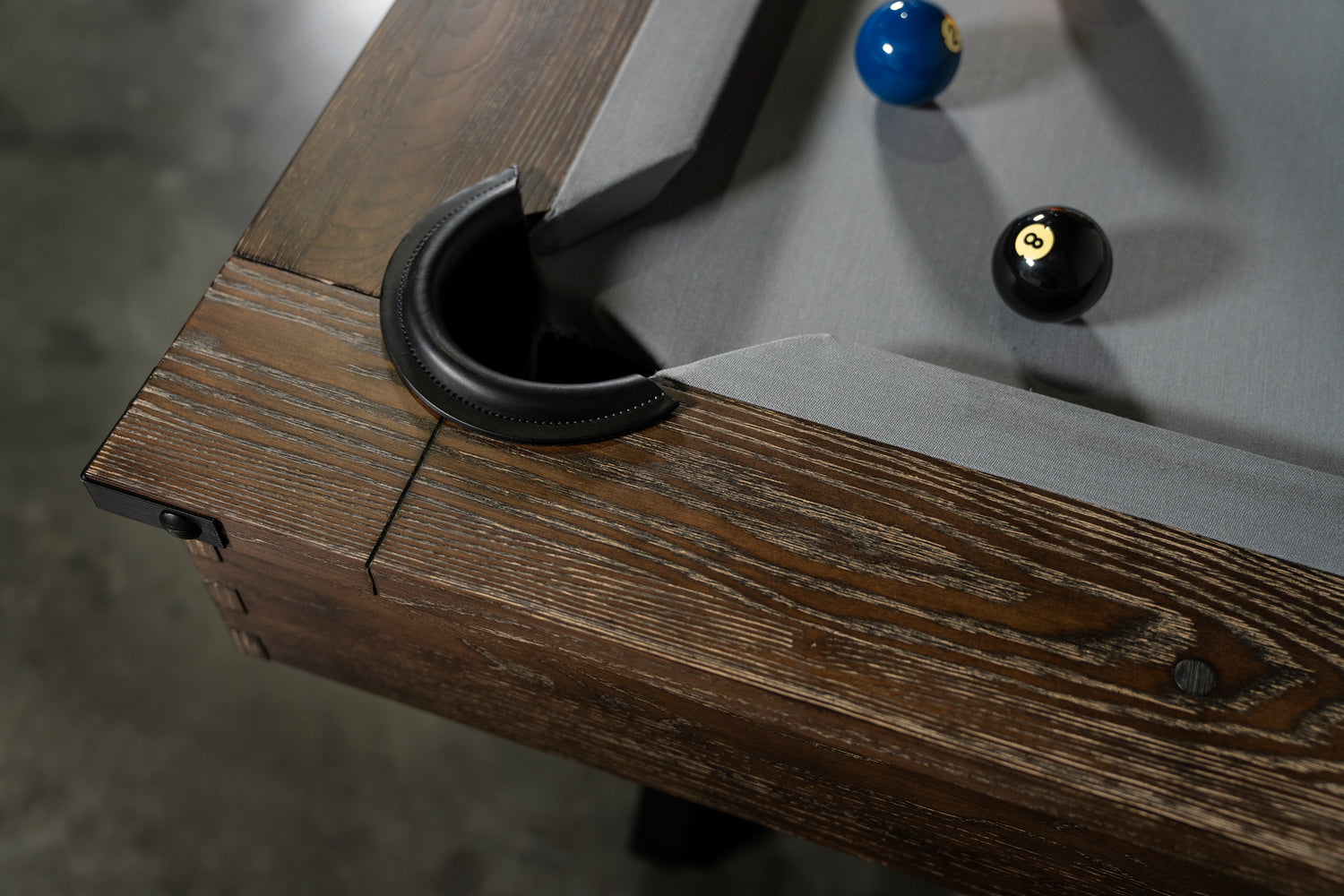 Nixon Hunter Slate Pool Table | Brushed Walnut Finish with Wood Legs | Dining Top Option