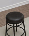 Closeup of the American Heritage dual height Silvano stool in a Black metal finish.