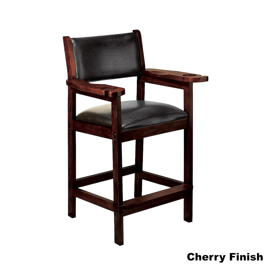 The Spectator chair in a Cherry wood finish designed for game rooms by American Heritage.