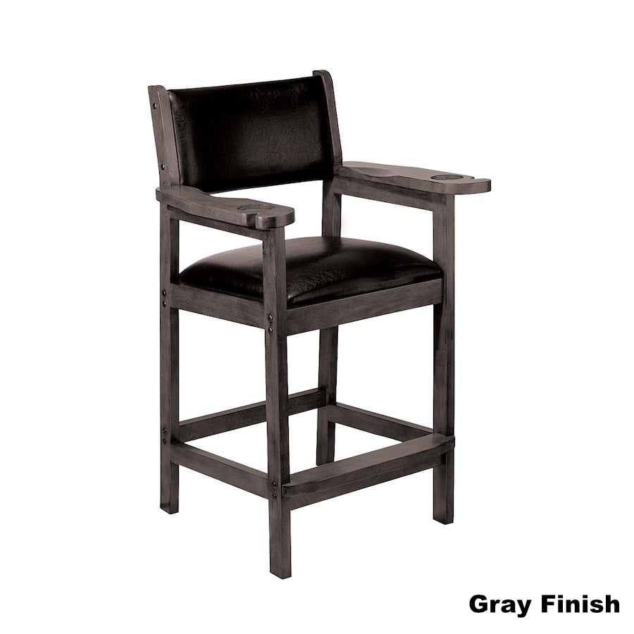 Cushioned Spectator chair finished in Gray by American Heritage.