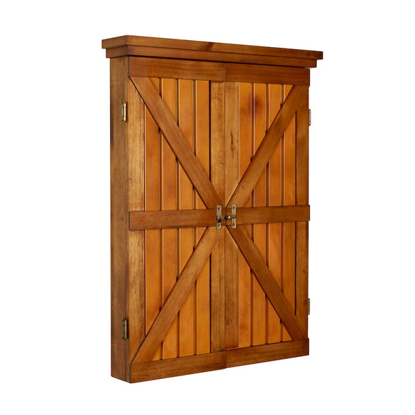 Turnberry dartboard cabinet by American Heritage - angled side view.