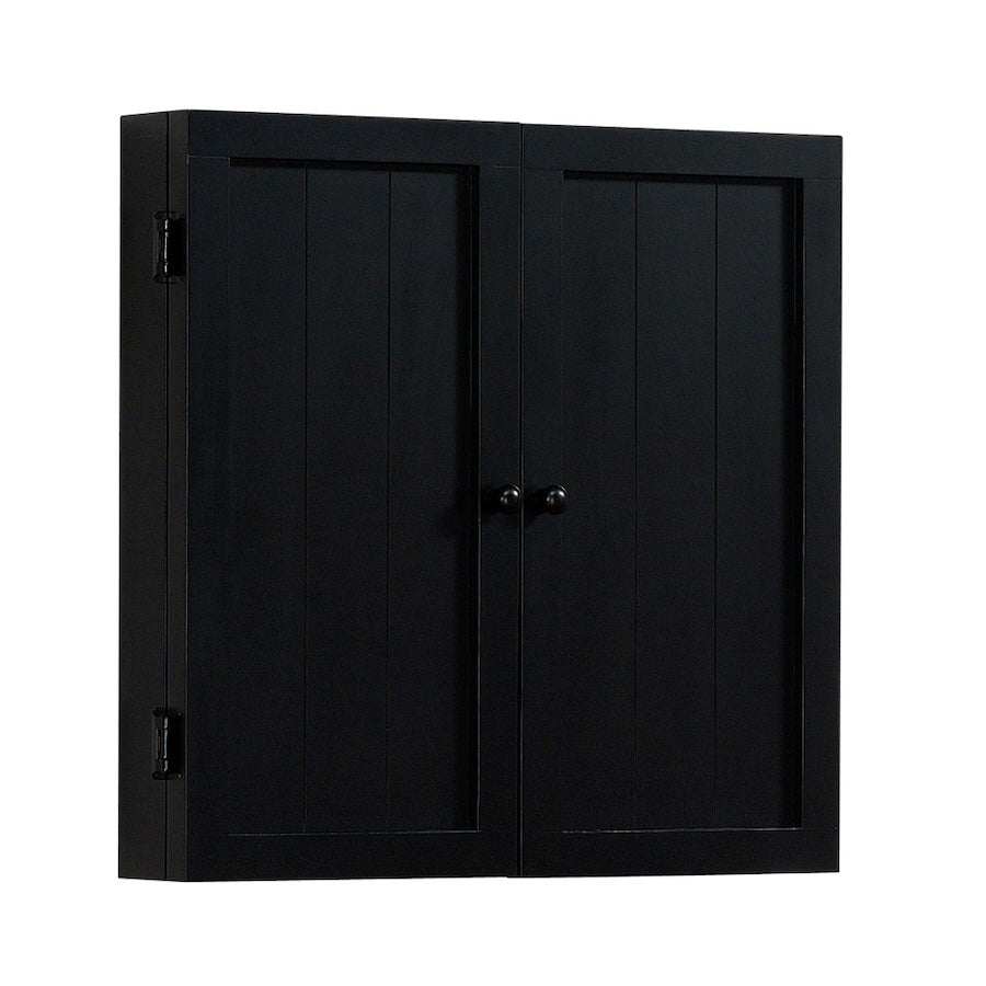 Angled view of the Vienna dartboard cabinet by American Heritage.