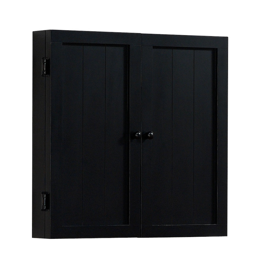 Angled view of the Vienna dartboard cabinet by American Heritage.