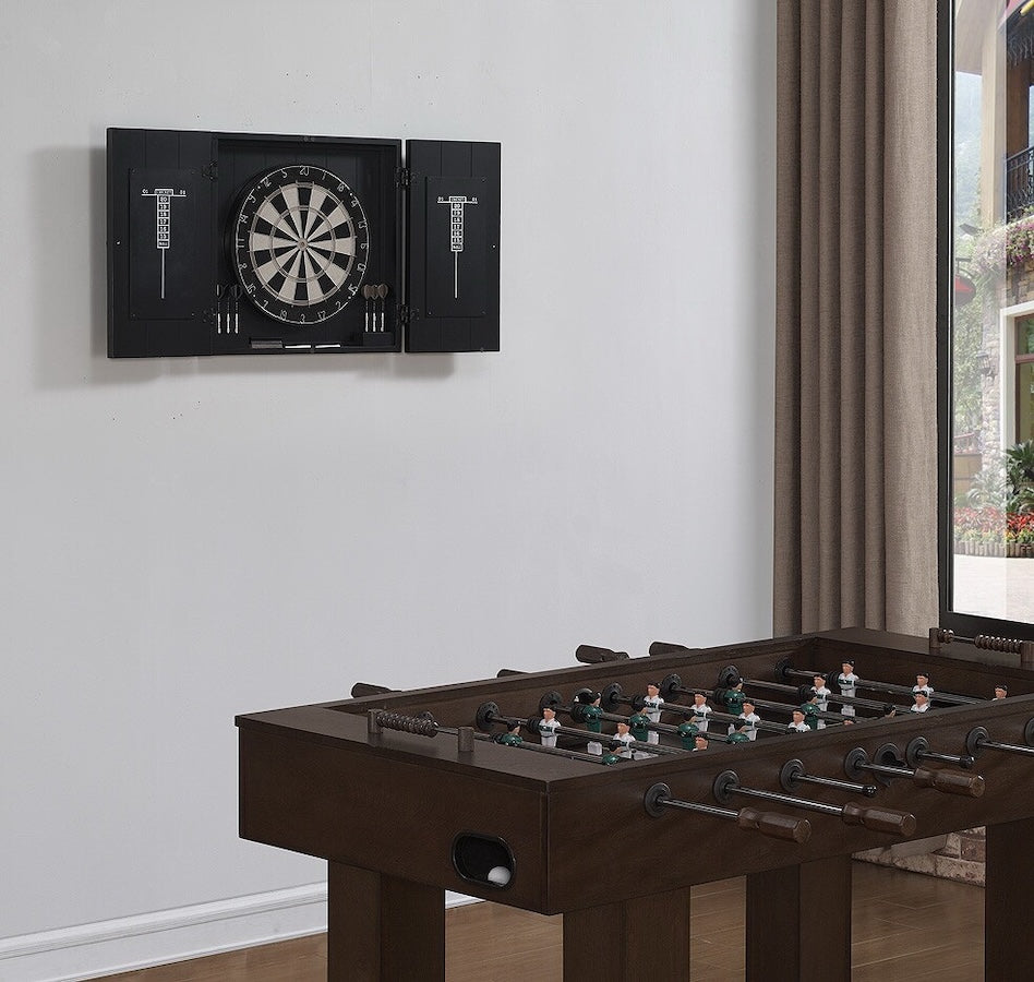Vienna dartboard cabinet by American Heritage with a Black finish.