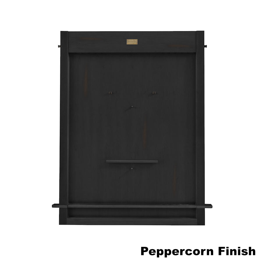 American Heritage Alta cue rack with storage for 12 cues - Peppercorn finish.