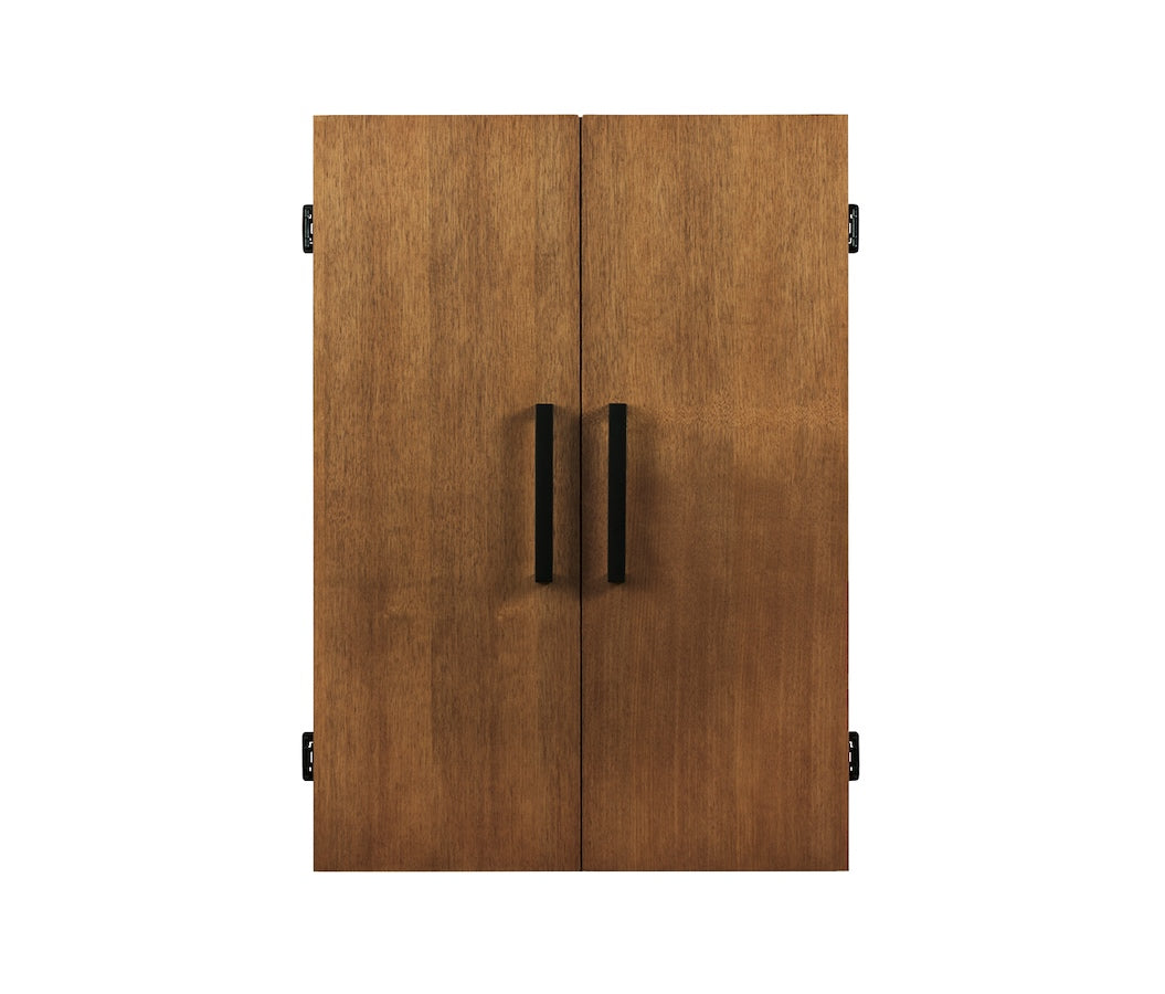Alta Dartboard cabinet designed by American Heritage - Brushed Walnut wood finish.