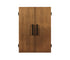 Alta Dartboard cabinet designed by American Heritage - Brushed Walnut wood finish.