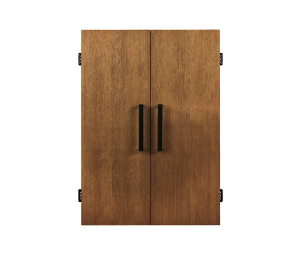 Alta Dartboard cabinet designed by American Heritage - Brushed Walnut wood finish.