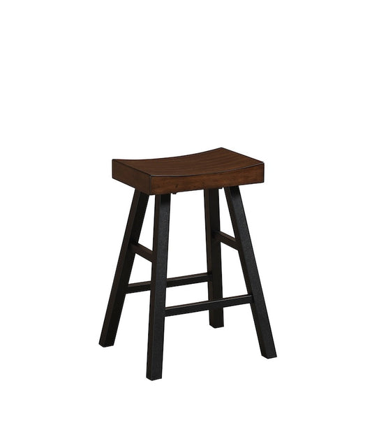 Atterbury stool with Graphite metal legs and Sable wood seat by American Heritage.