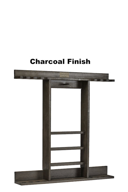 Bluegrass cue rack by American Heritage with Charcoal finish - white background.