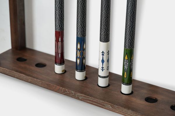 Bryant Wall Rack in Brushed Walnut Finish | Nixon Billiards