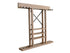 An angle photo of the Hunter wall rack with a Weathered Natural finish made by Nixon Billiards.