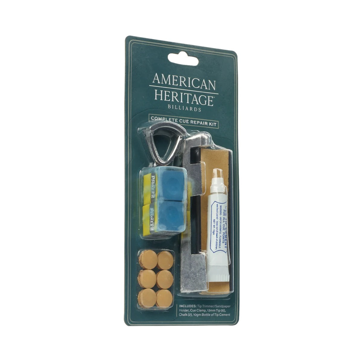 American Heritage complete billiard cue repair kit. 