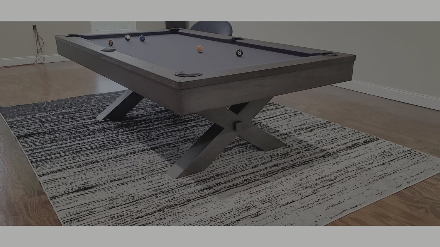 Isabella Manhattan Slate Pool Table In Charcoal |  Includes Premium Accessory Kit | Optional Dining Top