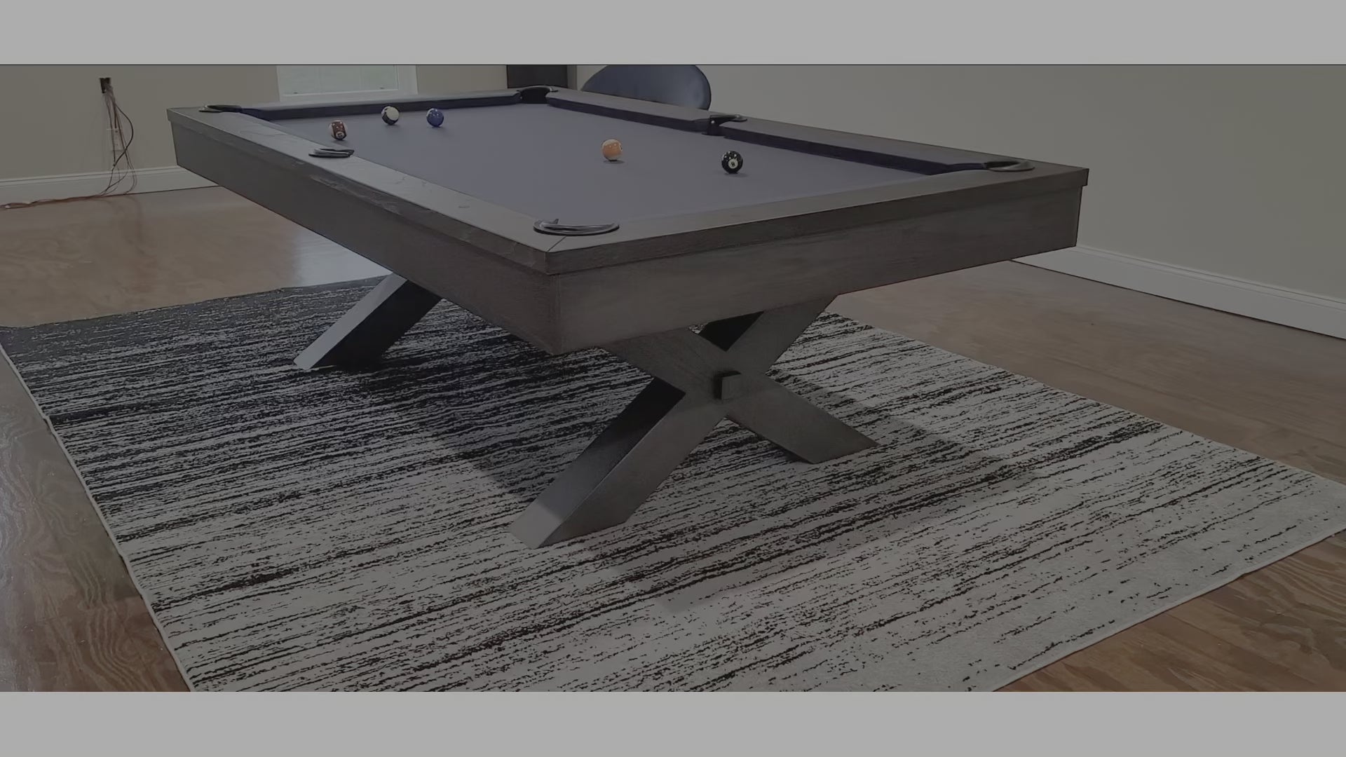 Isabella Manhattan Slate Pool Table In Charcoal |  Includes Premium Accessory Kit | Optional Dining Top