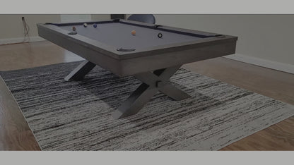 Isabella Manhattan Slate Pool Table In Charcoal |  Includes Premium Accessory Kit | Optional Dining Top