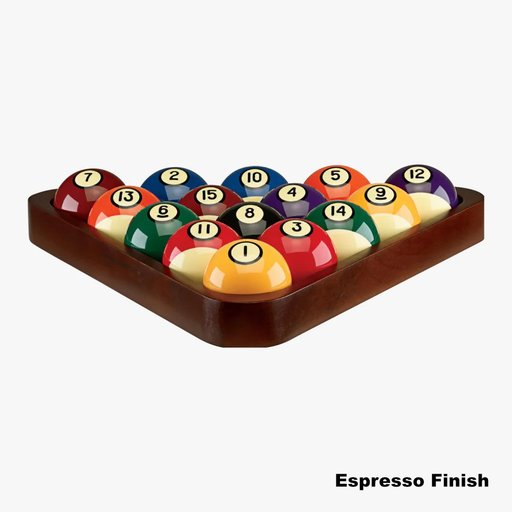 Standard 8-ball billiards rack by American Heritage in Espresso finish