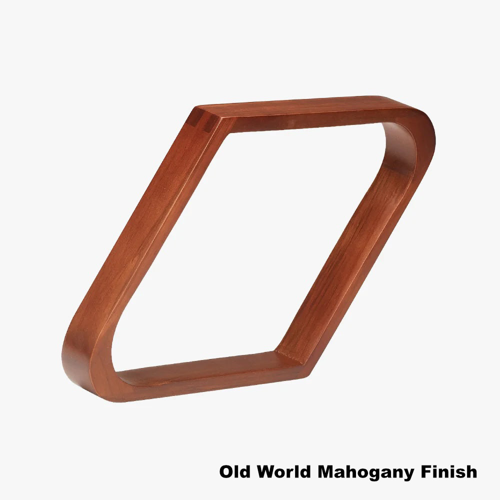 American Heritage 9-ball rack for billiards in Old World Mahogany.