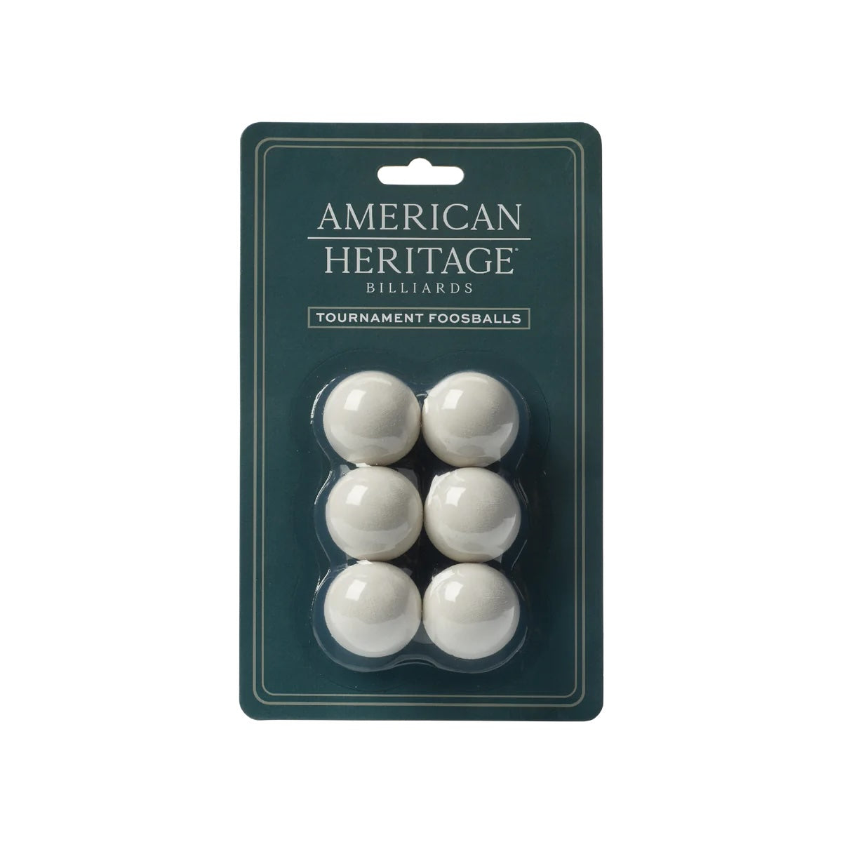 Tournament foosballs by American Heritage - 6-piece pack.