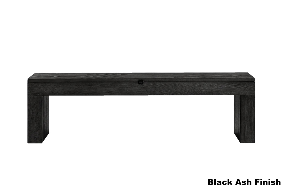 American Heritage Vancouver dining storage bench in Black Ash.
