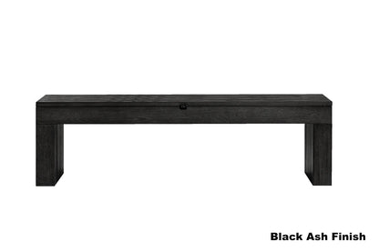 American Heritage Vancouver dining storage bench in Black Ash.