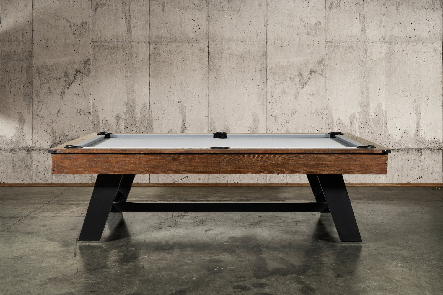 Nixon Hunter Slate Pool Table | Brushed Walnut with Metal Legs | Dining Top Option