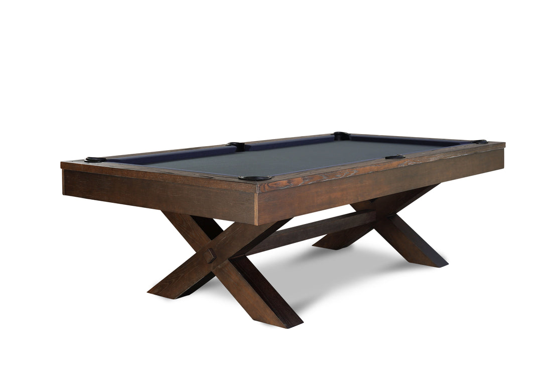 Isabella Manhattan Slate Pool Table In Brownwash | Includes Premium Accessory Kit | Optional Dining Top