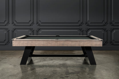 Nixon Hunter Slate Pool Table with Metal Legs in Antique Finish