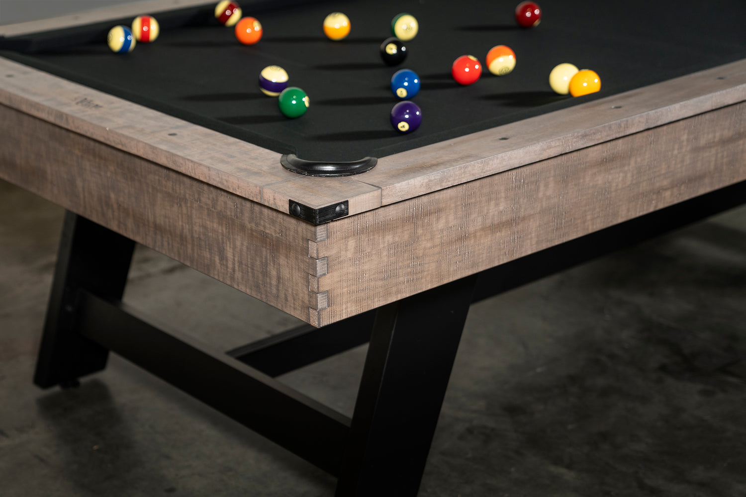 Nixon Hunter Slate Pool Table | Antique Finish with Metal Legs | Dining Top Option