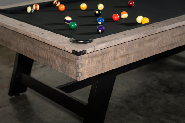 Nixon Hunter Slate Pool Table with Metal Legs in Antique Finish