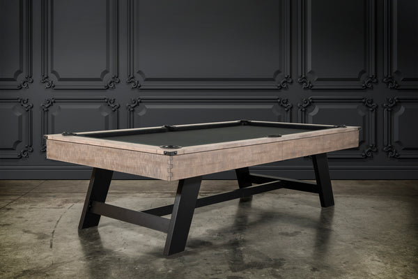 Nixon Hunter Slate Pool Table with Metal Legs in Antique Finish