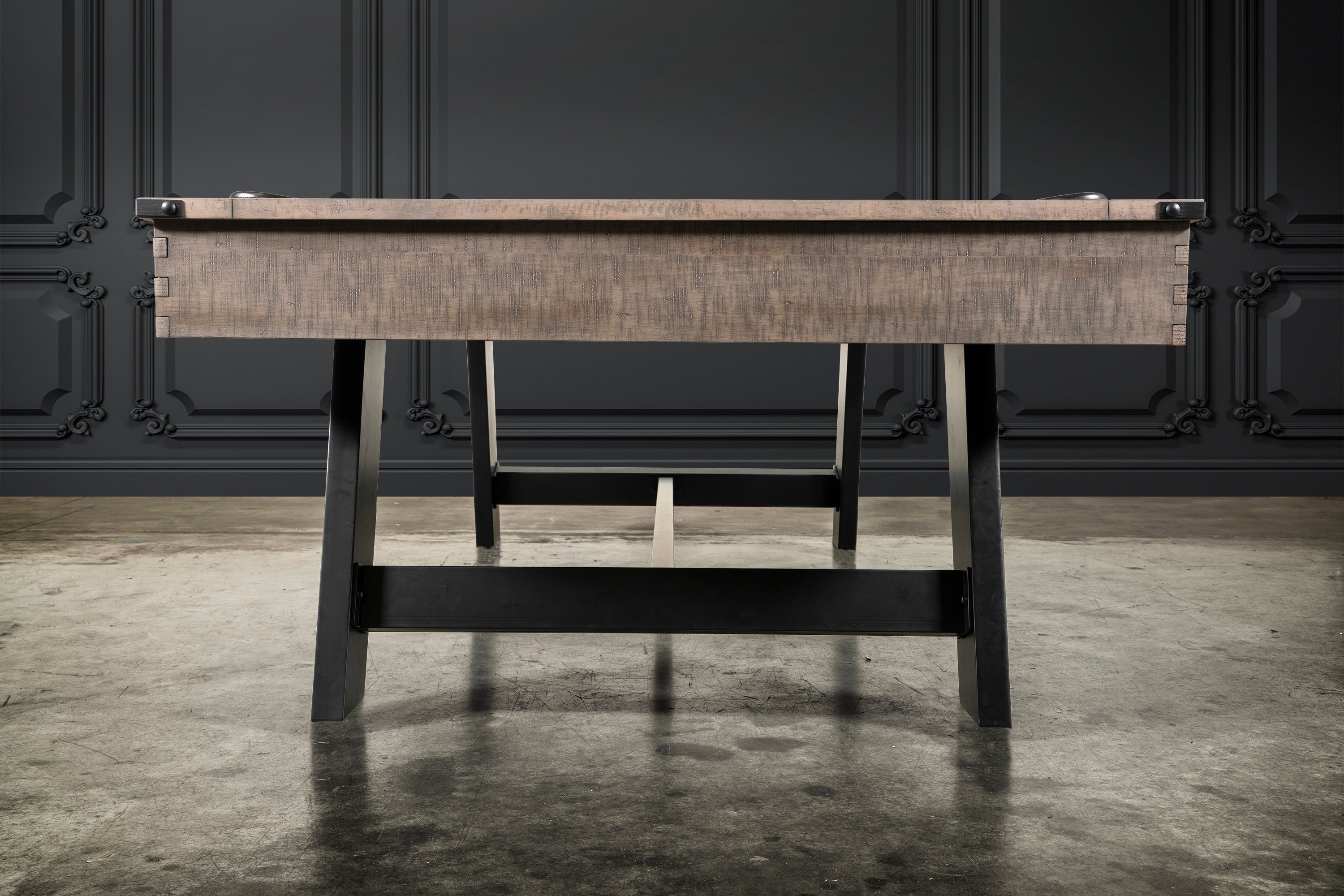 Nixon Hunter Slate Pool Table | Antique Finish with Metal Legs | Dining Top Option