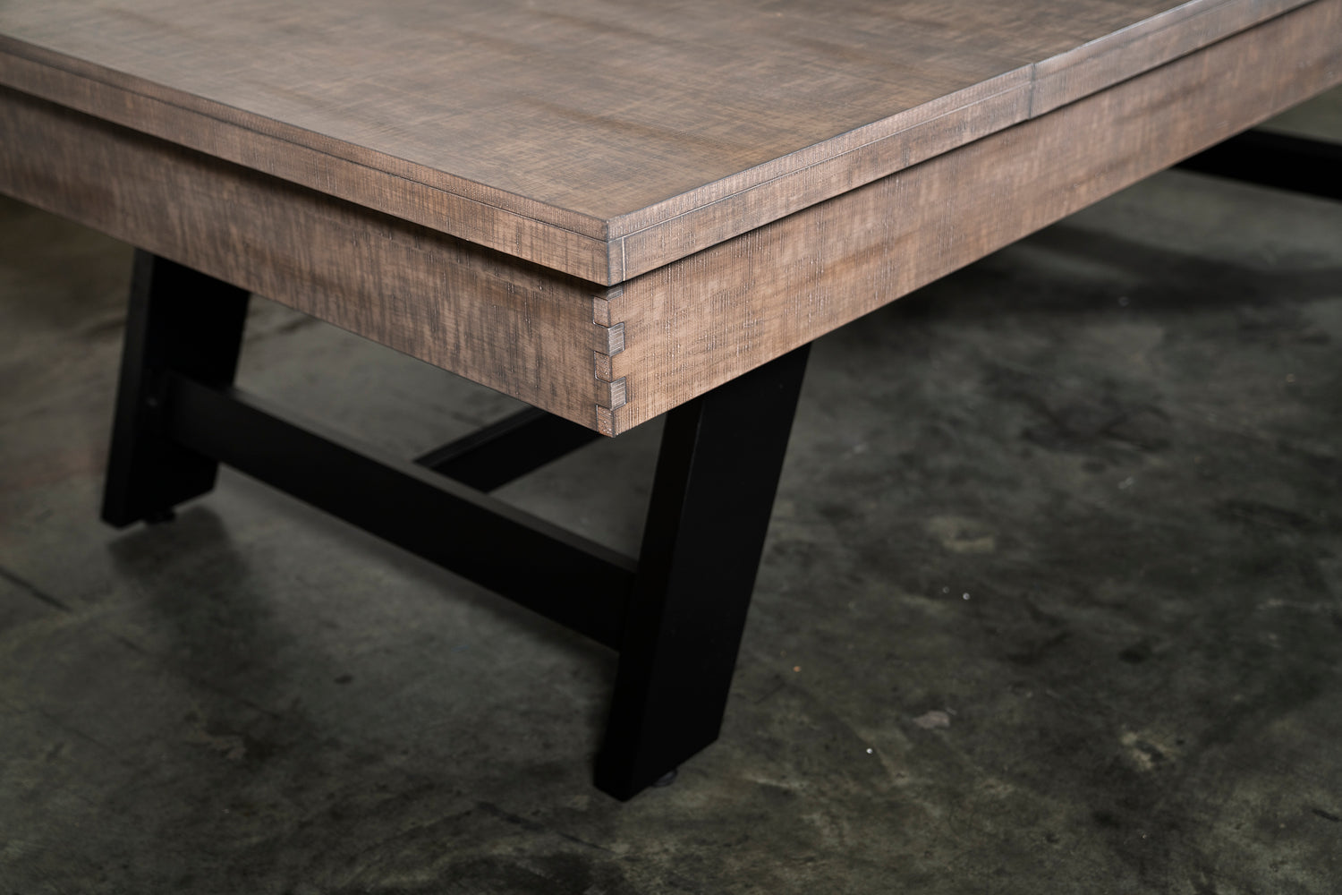 Nixon Hunter Slate Pool Table | Antique Finish with Metal Legs | Dining Top Option