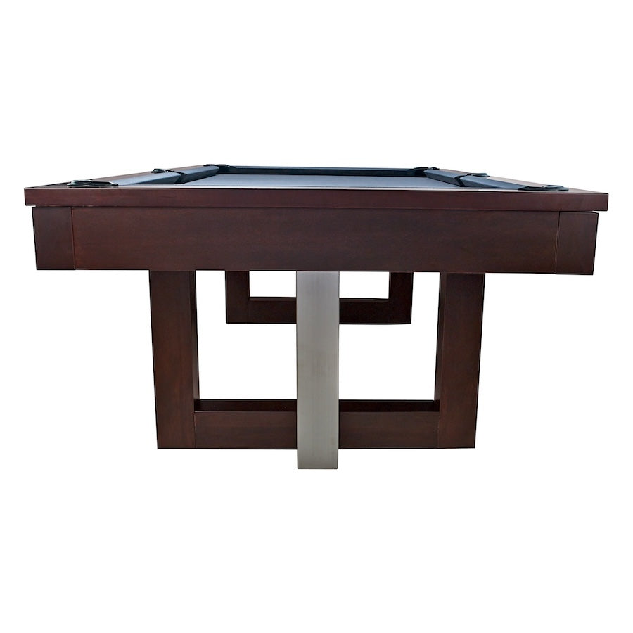 End view of the American Heritage Abbey pool table.