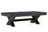 The Halifax slate pool table designed by American Heritage with a Charcoal finish with blue felt.