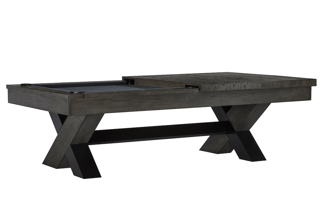 The Halifax billiard table by American Heritage with part of its dining top.